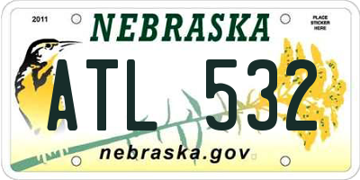 NE license plate ATL532