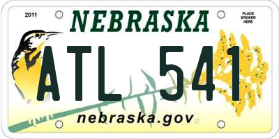 NE license plate ATL541