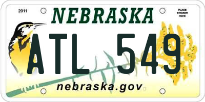NE license plate ATL549