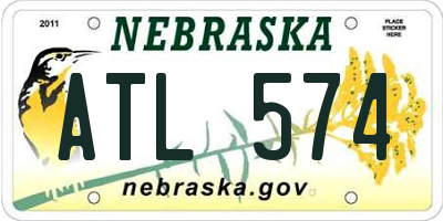 NE license plate ATL574