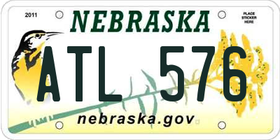 NE license plate ATL576