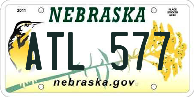 NE license plate ATL577