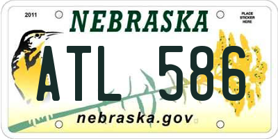 NE license plate ATL586
