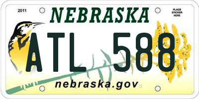 NE license plate ATL588