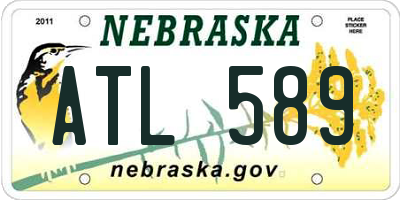 NE license plate ATL589