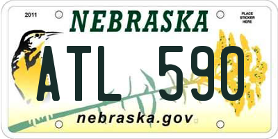 NE license plate ATL590