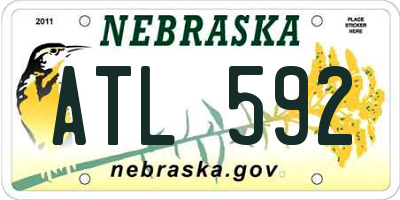 NE license plate ATL592