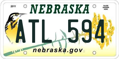 NE license plate ATL594