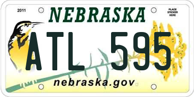 NE license plate ATL595