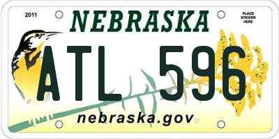 NE license plate ATL596
