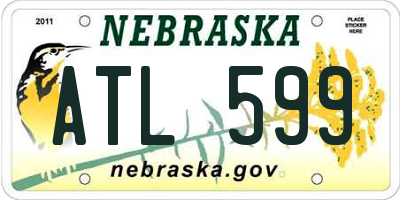 NE license plate ATL599