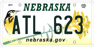 NE license plate ATL623