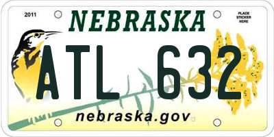 NE license plate ATL632