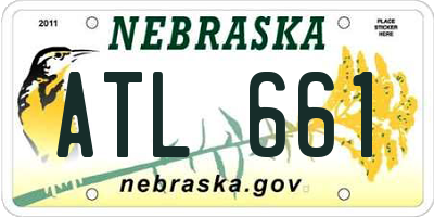 NE license plate ATL661