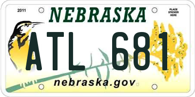 NE license plate ATL681
