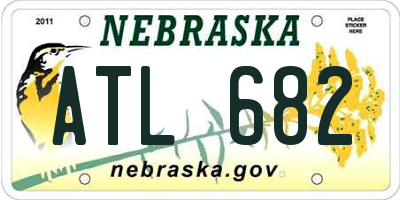 NE license plate ATL682