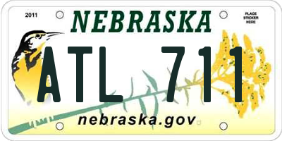 NE license plate ATL711