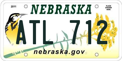 NE license plate ATL712