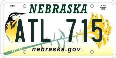 NE license plate ATL715