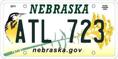 NE license plate ATL723