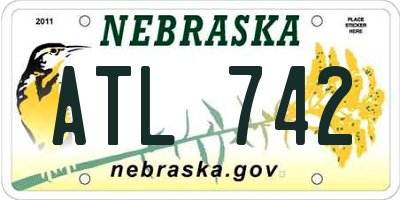 NE license plate ATL742