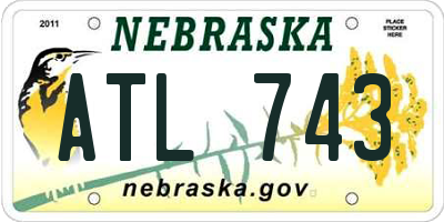 NE license plate ATL743