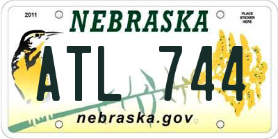 NE license plate ATL744