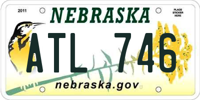 NE license plate ATL746