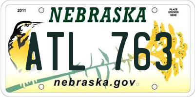 NE license plate ATL763