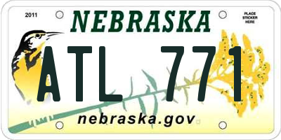NE license plate ATL771