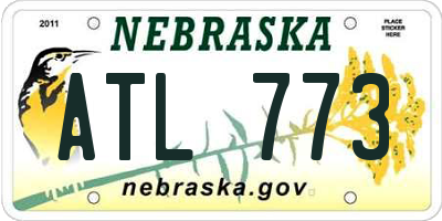 NE license plate ATL773