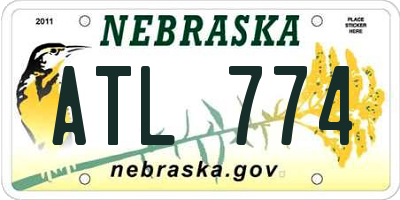 NE license plate ATL774