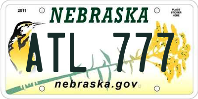 NE license plate ATL777