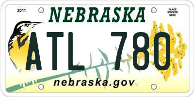 NE license plate ATL780