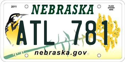 NE license plate ATL781