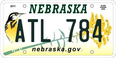 NE license plate ATL784