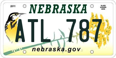 NE license plate ATL787