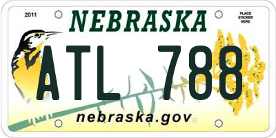 NE license plate ATL788