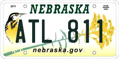 NE license plate ATL811