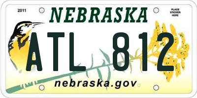 NE license plate ATL812