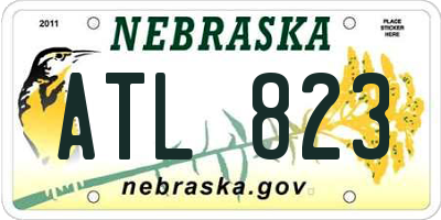 NE license plate ATL823