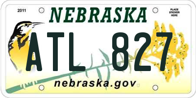NE license plate ATL827