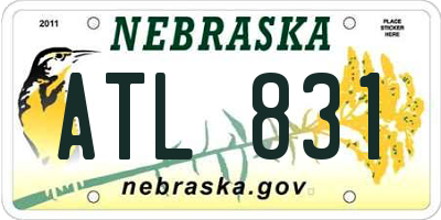NE license plate ATL831