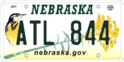 NE license plate ATL844