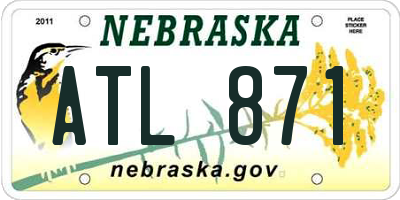 NE license plate ATL871
