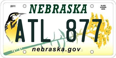 NE license plate ATL877