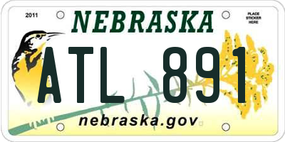 NE license plate ATL891