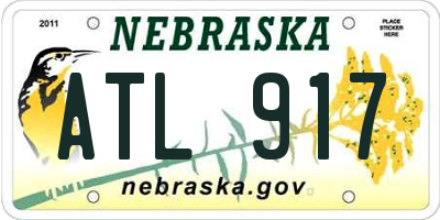 NE license plate ATL917