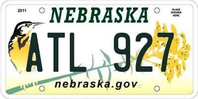 NE license plate ATL927