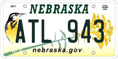 NE license plate ATL943